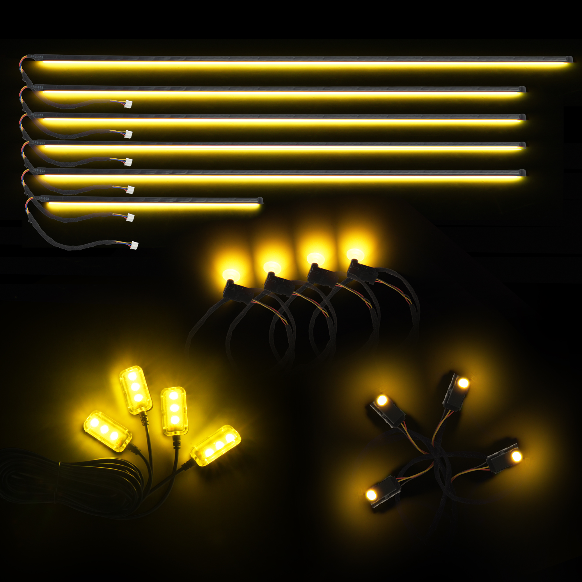 18 Piece Universal Full LED Interior Dash Board Kit